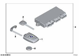 Comando à distância via sinal de rádio diagram for BMW 7 Series F03 760LiS