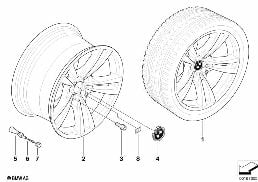 ล้ออัลลอย M V-Spoke 299 ของ BMW diagram for BMW X5 E70 M
