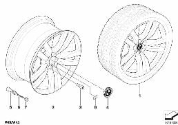 ล้ออัลลอย M Double Spoke 300 ของ BMW diagram for BMW X5 E70 M