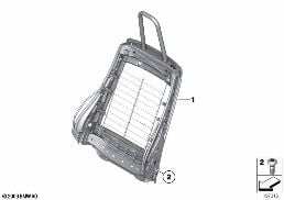 FRONT SEAT BACKREST FRAME/REAR PANEL diagram for BMW Z4 E89 18i