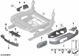 SEAT FRONT SEAT COVERINGS diagram for BMW Z4 E89 18i