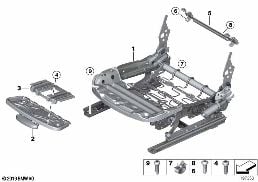 SEAT, FRONT, SEAT FRAME diagram for BMW Z4 E89 18i