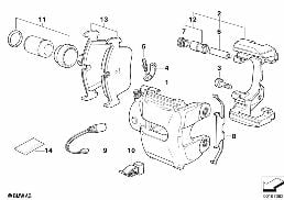 Αισθητήρ.τακακιού φρένου μπροστ.τροχού diagram for BMW 3 Series E36 M3