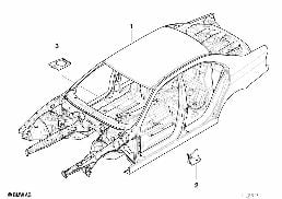 Caisse de carrosserie diagram for BMW 5 Series E39 525td