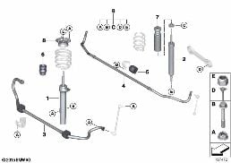 SINGLE PARTS FOR M SPORT SUSPENSION diagram for BMW 3 Series E90 318i