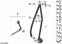 Front seat belt diagram for BMW Rolls-Royce Phantom RR1 Phantom
