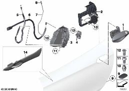 LOCKING SYSTEM, DOOR, FRONT diagram for BMW Z4 E89 30i