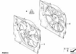 FAN SHROUD/FAN diagram for BMW 5 Series E61 LCI 525d