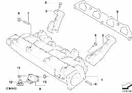 INTAKE MANIFOLD SYSTEM diagram for BMW MINI R53 Cooper S