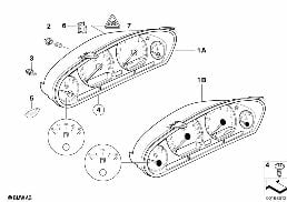 INSTRUMENT CLUSTER diagram for BMW 3 Series E36 M3