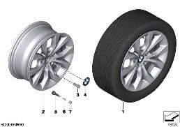 BMW LA WHEEL, V SPOKE 318 diagram for BMW X1 E84 18i