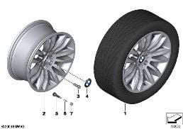 BMW LA WHEEL, DOUBLE SPOKE 321 diagram for BMW X1 E84 18i