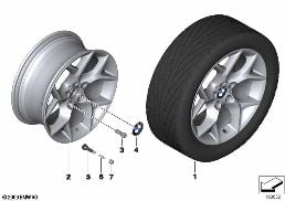 BMW LA WHEEL Y SPOKE 322 diagram for BMW X1 E84 18i
