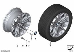 BMW LA WHEEL HONEYCOMB STYLING 323 diagram for BMW X1 E84 18i