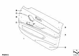 INDI. DOOR PANEL, LEATHR TRIM, FRONT, LC diagram for BMW 3 Series E91 LCI 325i