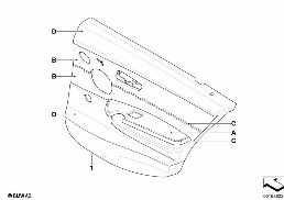 INDI. DOOR TRIM, PART LEATHER, REAR, LC diagram for BMW 3 Series E91 LCI 325i