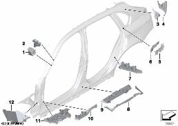 CAVITY SHIELDING, SIDE FRAME diagram for BMW X1 E84 18i