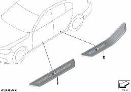 Komplettering, M bländare, ingång diagram for BMW 7 Series F02 740Li