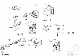 Alarme antivol diagram for BMW 3 Series E36 318ti