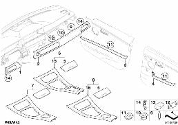 INTERIOR STRIPS, ALUMINUM, GLACIERSILBER diagram for BMW 3 Series E90 320d