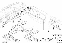 FINE WOOD TRIM BURR WALNUT diagram for BMW 3 Series E90 320d