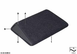 INDIVIDUAL FOOTREST, REAR diagram for BMW 7 Series F02 LCI 730Ld