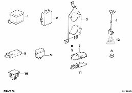 Diebstahlwarnanlage/Infrarotsteuerung diagram for BMW 7 Series E32 750iL