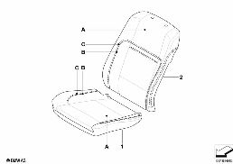 INDIV.COVER, BASIC SEAT, FRONT diagram for BMW X6 E71 50iX