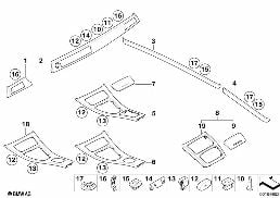 INTERIOR STRIPS, HIGH-GLOSS, GREY diagram for BMW 3 Series E93 335i
