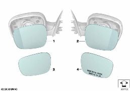 MIRROR GLASS diagram for BMW X1 E84 20i