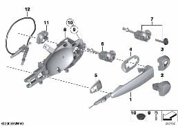 LOCKING SYSTEM, DOOR, FRONT diagram for BMW X1 E84 20i