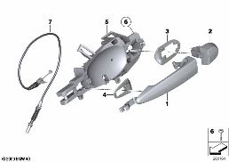 CLOSING SYSTEM, DOOR, REAR diagram for BMW X1 E84 20i