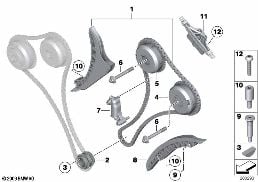 TIMING CHAIN, CYLINDERS 7-12