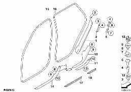 แผ่นกันขอบ/ แผ่นปิด, กรอบประตู diagram for BMW X5 E70 3.0si