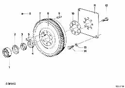 FLYWHEEL / TWIN MASS FLYWHEEL diagram for BMW 3 Series E30 325e