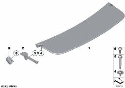 Förvaringshylla bak diagram for BMW 5 Series F07 GT 530d