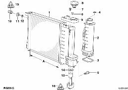 RADIATOR diagram for BMW 3 Series E36 323i
