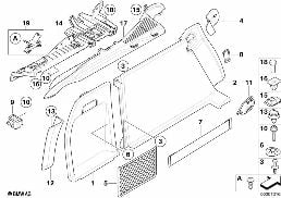 TRUNK TRIM PANEL diagram for BMW X6 E71 35iX