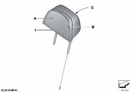 IND. HEADREST, COMFORT SEAT, FRONT diagram for BMW 7 Series F02 LCI 730Ld