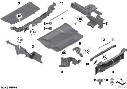 TRIM PANEL, TRUNK FLOOR diagram for BMW Z4 E89 30i