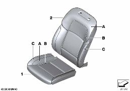 INDIVIDUAL COVER, LEATHER COMFORT SEAT diagram for BMW 5 Series F11 530i