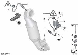 Lambdasonde/Anbauteile diagram for BMW MINI Clubman R55 Coop.S JCW