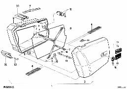 Valise integrale diagram for BMW R 65, R 65 RT, R 80, R 80 RT (85-95) 65