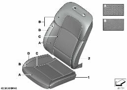 INDIVIDUAL COVER,KLIMA-LEATHER COMF.SEAT diagram for BMW 5 Series F11 530i