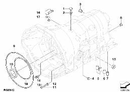 GA6HP26Z HOUSING WITH MOUNTING PARTS diagram for BMW 3 Series E91 LCI 330d