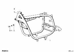 Cadre partie avant diagram for BMW R 65, R 65 RT, R 80, R 80 RT (85-95) 65
