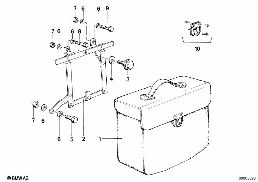 Sacoche en cuir diagram for BMW R 65, R 65 RT, R 80, R 80 RT (85-95) 65