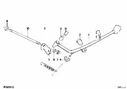 Bequille laterale diagram for BMW R 65, R 65 RT, R 80, R 80 RT (85-95) 65