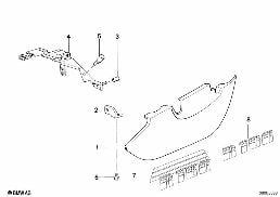 Cache de batterie diagram for BMW R 65, R 65 RT, R 80, R 80 RT (85-95) 65