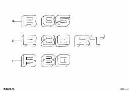 Etiquette diagram for BMW R 65, R 65 RT, R 80, R 80 RT (85-95) 65
